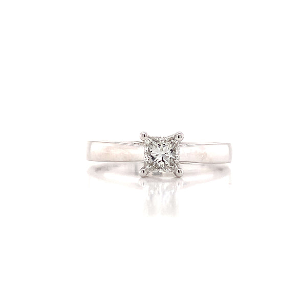 Princess Cut Four Prong Lab Grown Diamond Engagement Ring