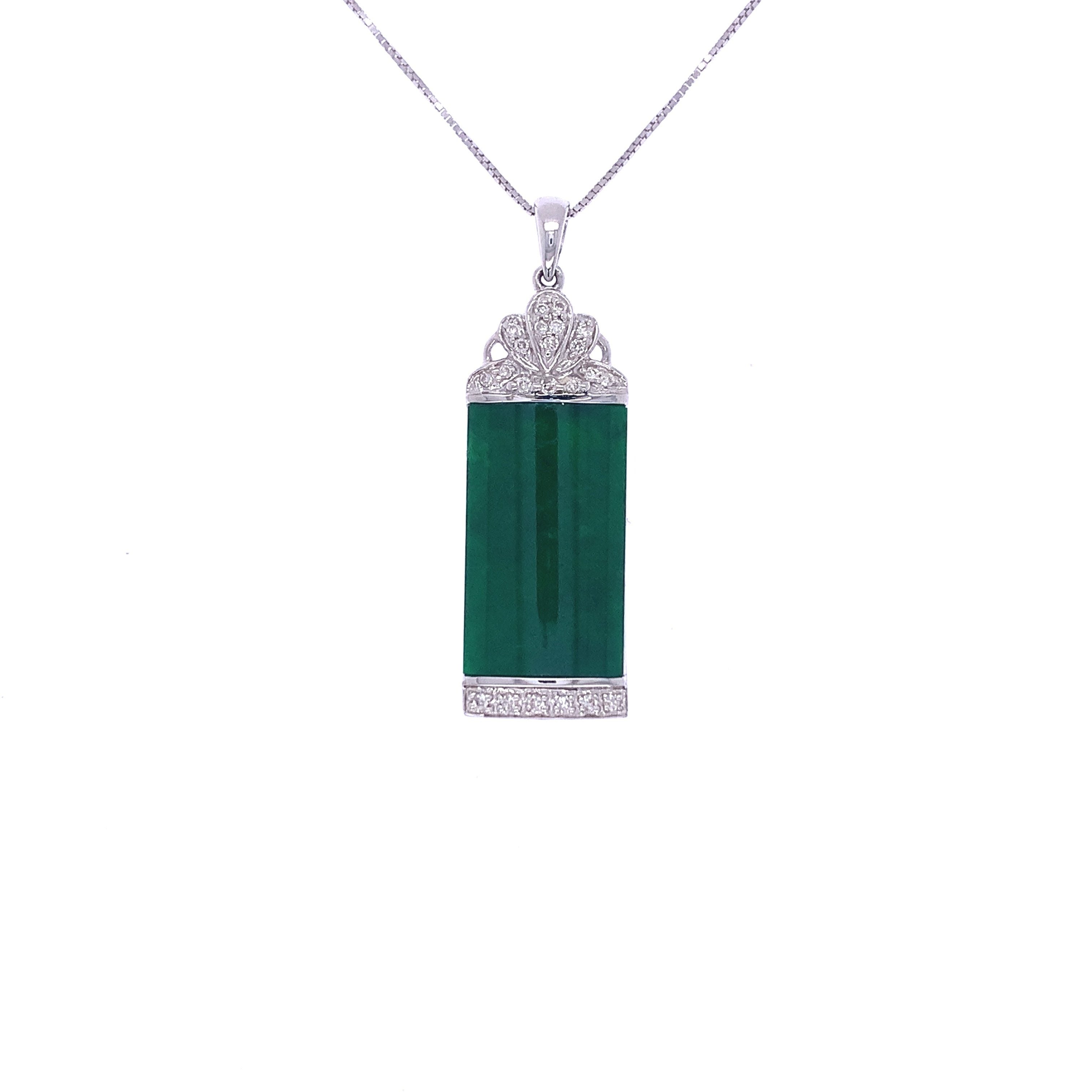 Jade and diamond on sale pendant