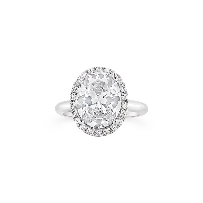 Classic oval cut diamond engagement ring