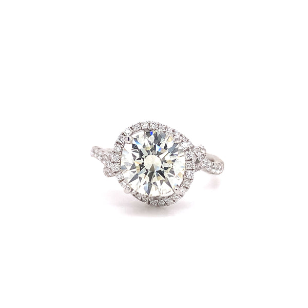 Lover's knot diamond ring