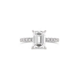 Timeless Emerald cut diamond engagement ring