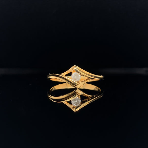 yellow gold diamond embrace ring