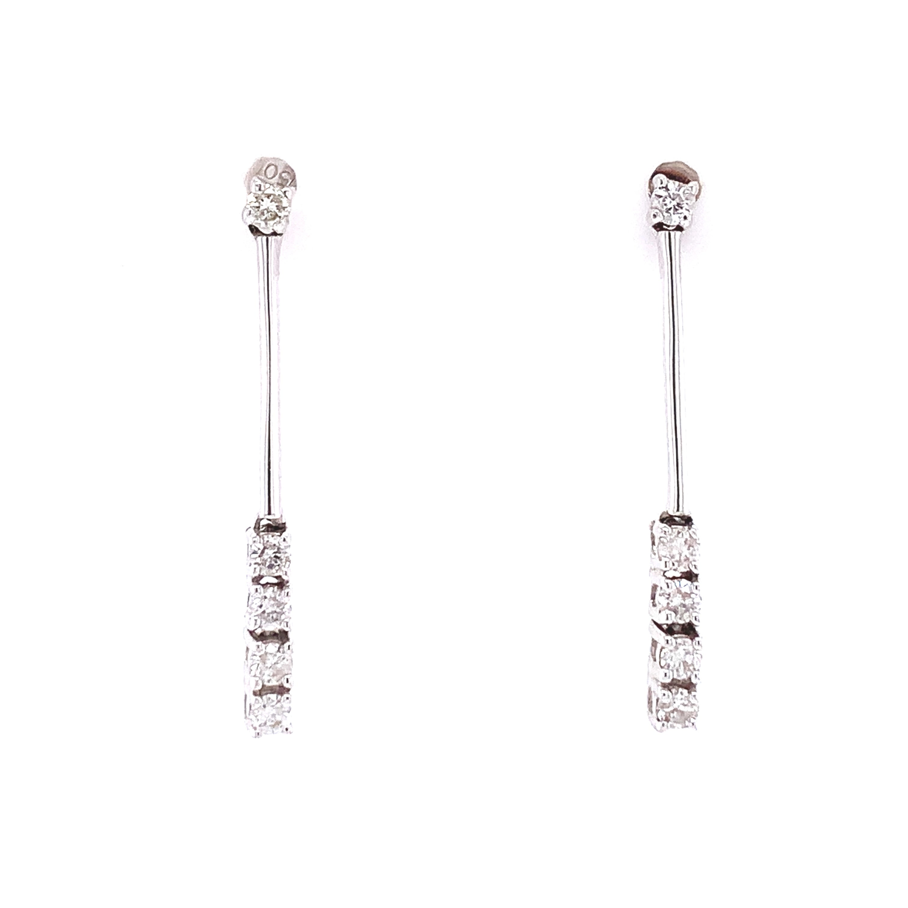 Diamond linear drop deals earrings