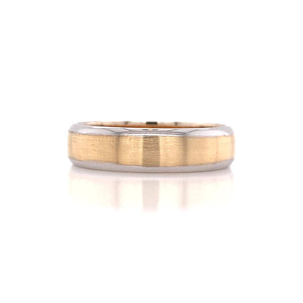 Yellow and White Gold Rounded Ring