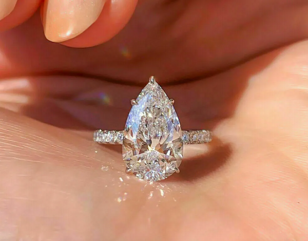 Just Gold Jewellery Sydney - Pear Cut Diamond Engagement Ring