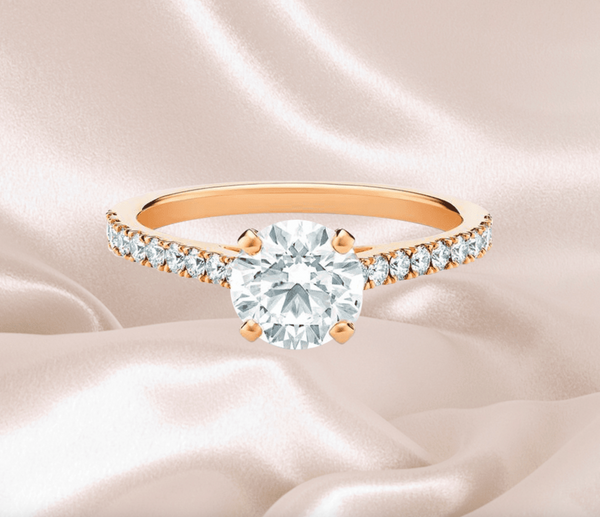 Rotated Prong Diamond Engagement Ring