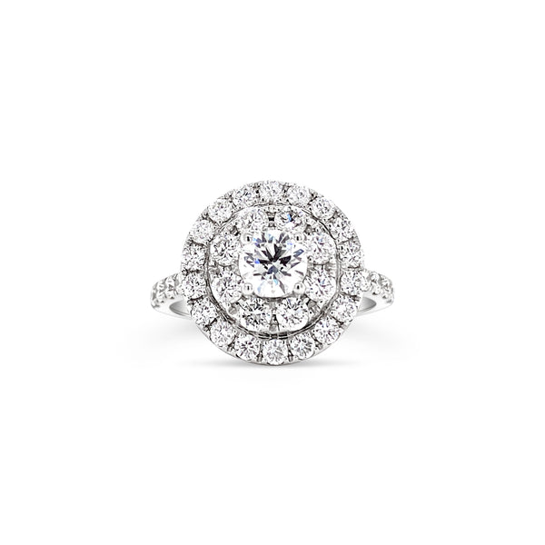 Double Halo Lab Grown Diamond Engagement Ring