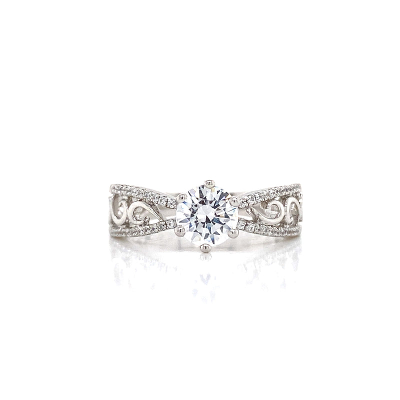 Stunning Antique Lab Grown Diamond Engagement Ring