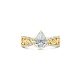 Pear Cut Antique Style Lab Grown Diamond Engagement Ring