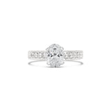 Oval Cut Channel Setting Lab Grown Diamond Engagement Ring