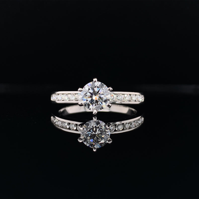 Channel Setting Lab Grown Diamond Engagement Ring