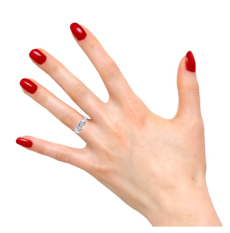 Classic Three Stone Lab Grown Engagement Ring