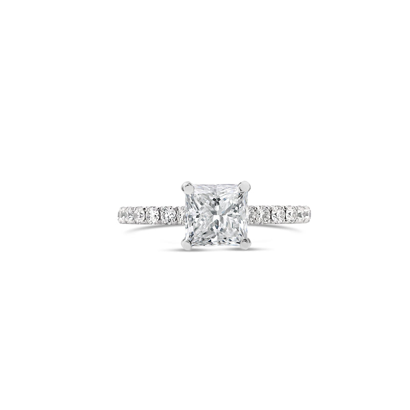 Timeless Princess Cut Lab Grown Diamond Engagement Ring