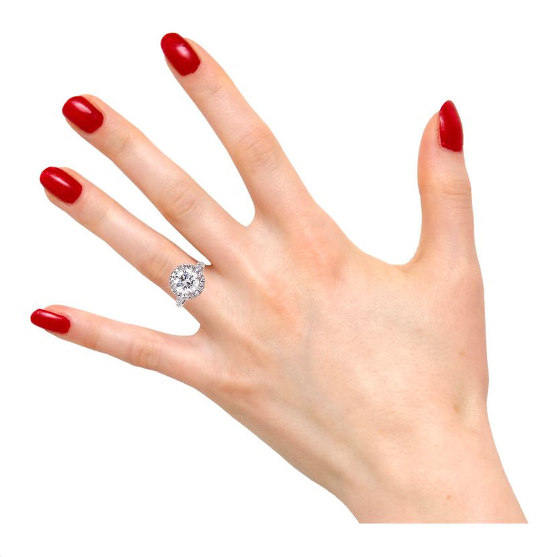Halo Lab Grown Diamond Engagement Ring
