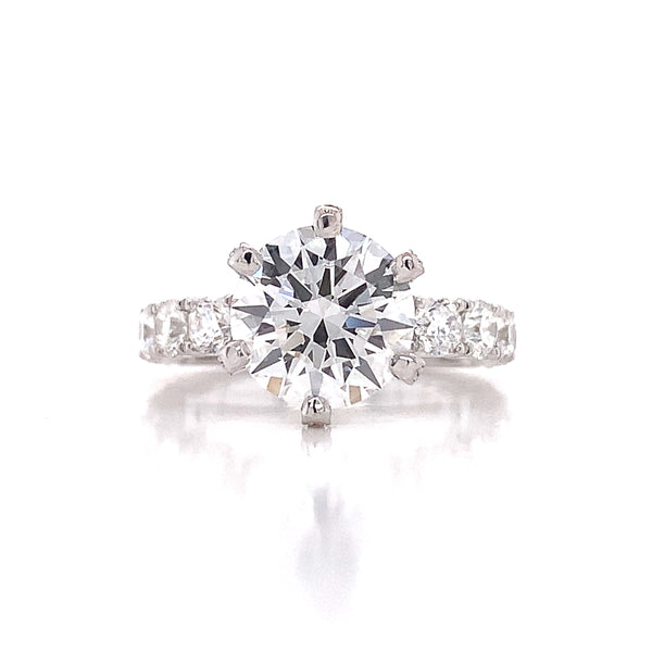 Diamond Prongs Lab Grown Diamond Engagement Ring Setting