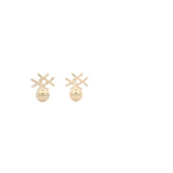 Elegant Gold Hashtag Studs