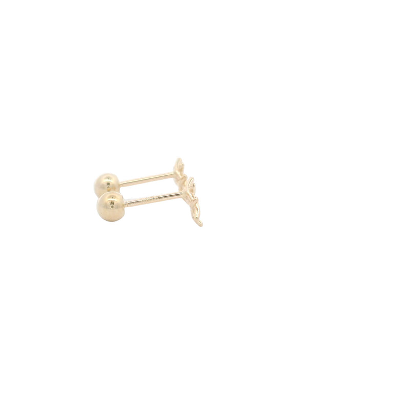 Elegant Gold Hashtag Studs