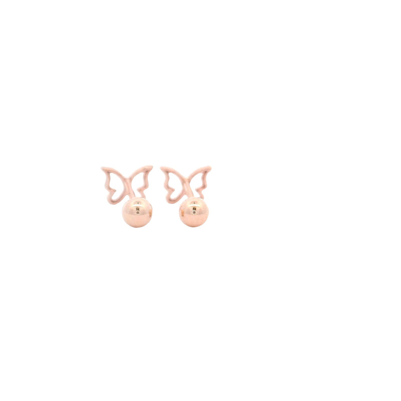 Butterfly Rose Gold Earrings