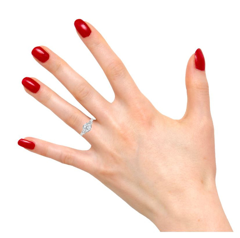 Three Stone Lab Grown Diamond Engagement Ring