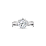Solitaire Engagement Lab Grown Ring With Matching Eternity Band