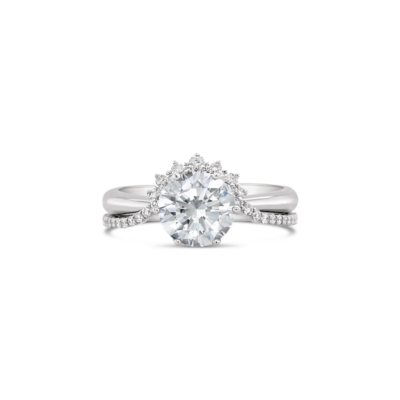 Solitaire Engagement Lab Grown Ring With Matching Eternity Band