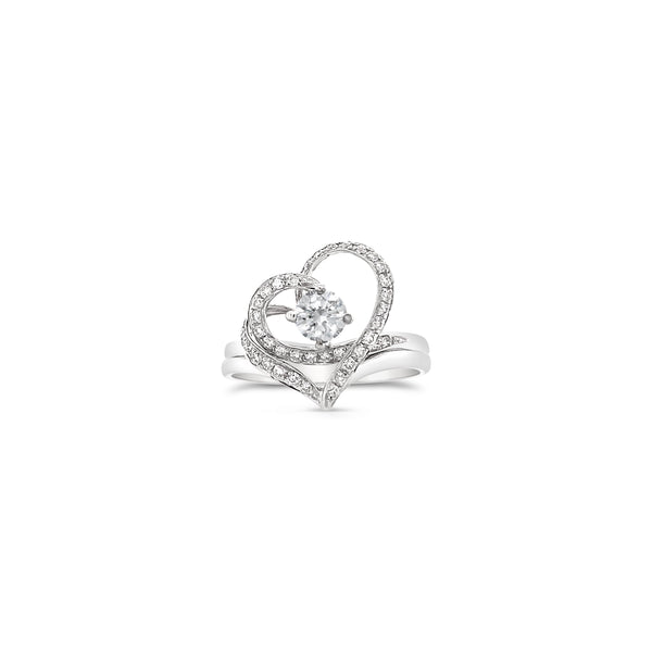 Delicate Heart Shaped Lab Grown Diamond Ring