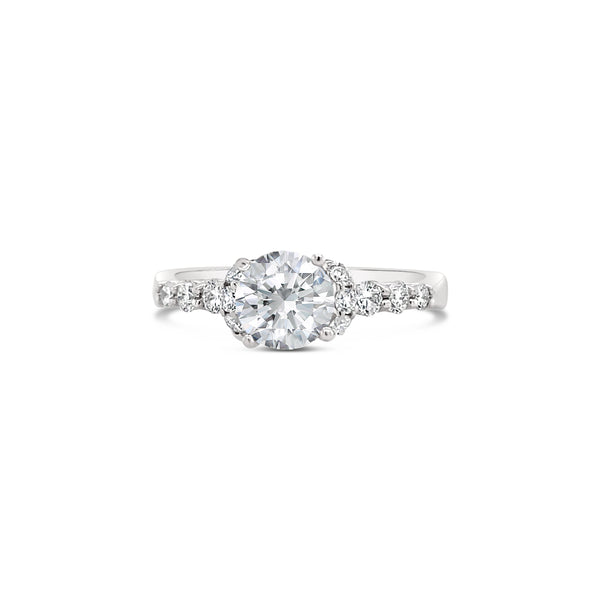 Semi Halo Round Cut Lab Grown Diamond Ring