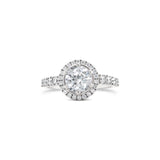 Classic Round Cut Halo Lab Grown Diamond Engagement Ring