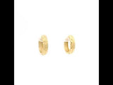 18K Yellow Gold Everyday Sparkling Hoop Earrings