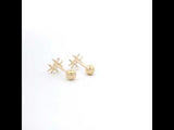 Elegant Gold Hashtag Studs