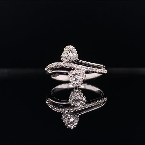 sparkling hearts diamond ring