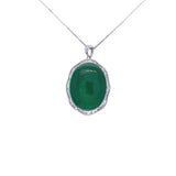 jade diamond halo pendant