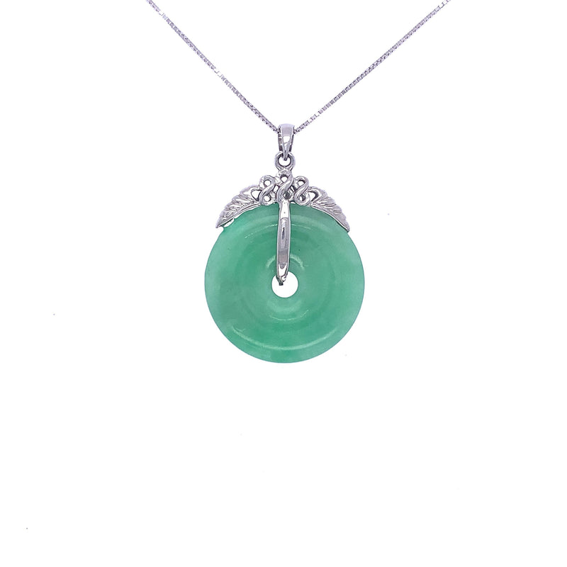 circular jade wing pendant