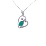 swirling hearts jade pendant