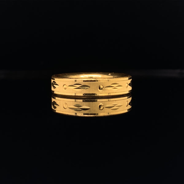 yellow gold quadrant ring