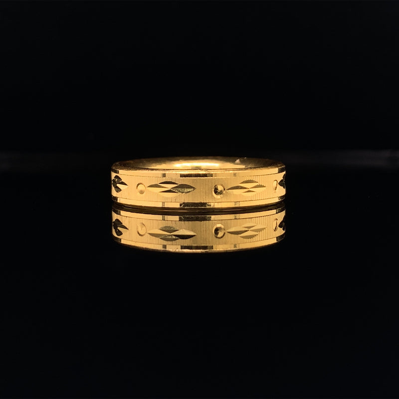 yellow gold quadrant ring