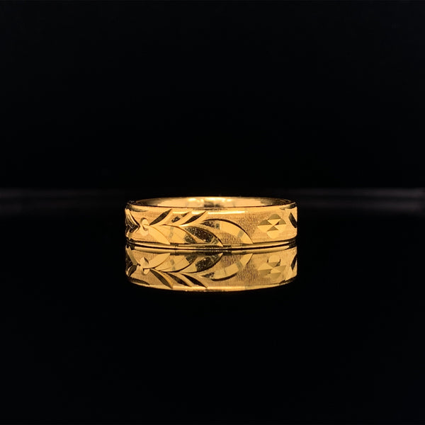 yellow gold palm ring