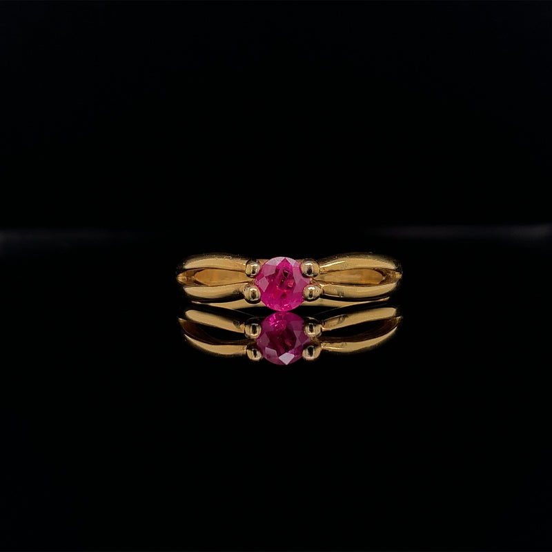 yellow gold ruby ring