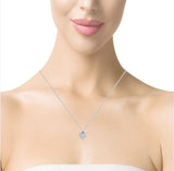 18k White Gold Diamond Heart Pendant