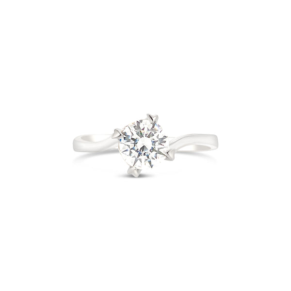 Heart shaped four prong setting