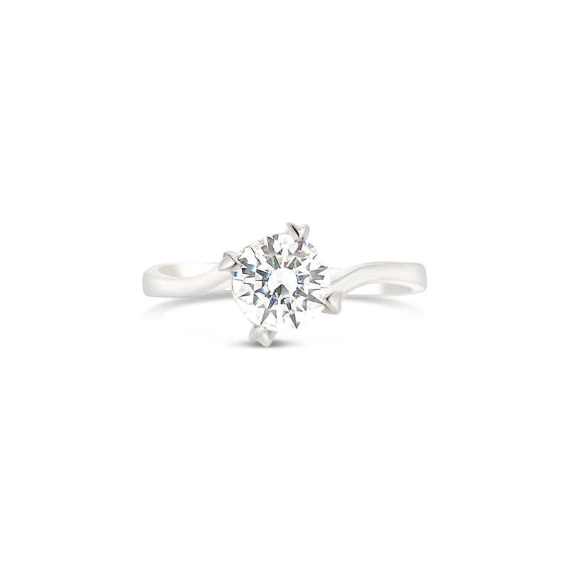 Heart shaped four prong setting