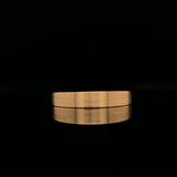 18k rose gold ring with matte satin finish