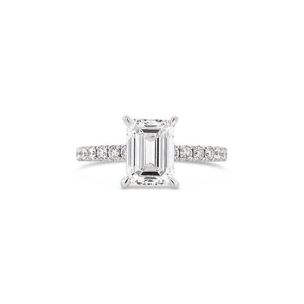 Timeless Emerald cut diamond engagement ring