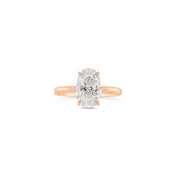 OVAL SOLITAIRE ENGAGEMENT RING - 18k Rose Gold