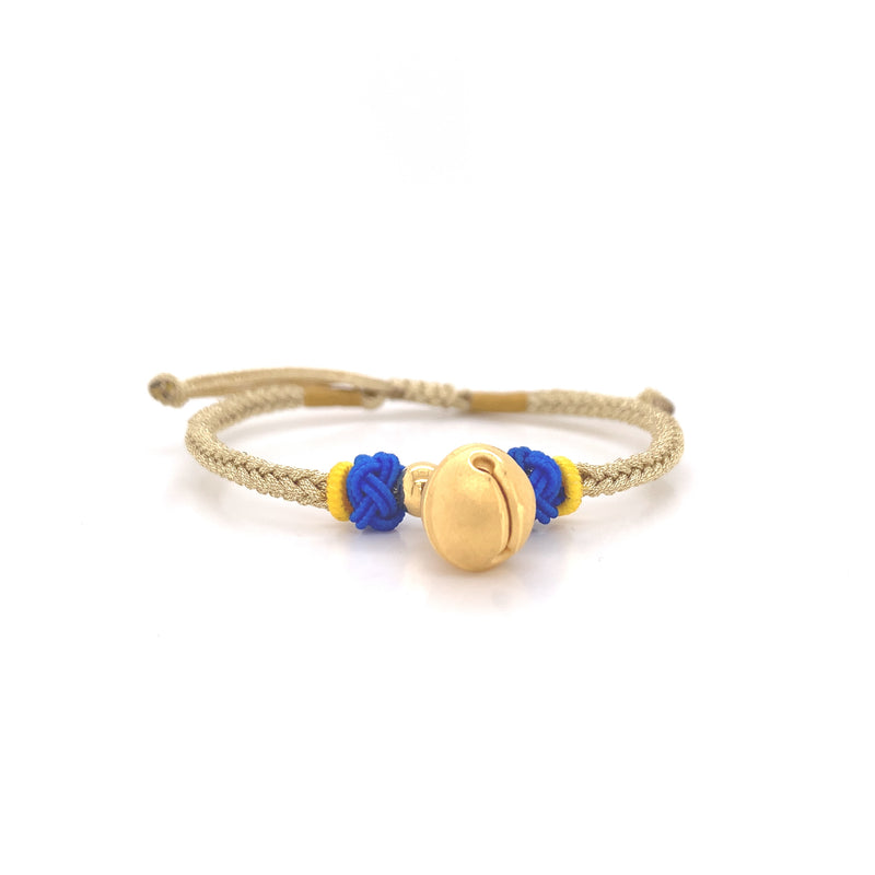 24K Yellow Gold Lucky Bell Bracelet