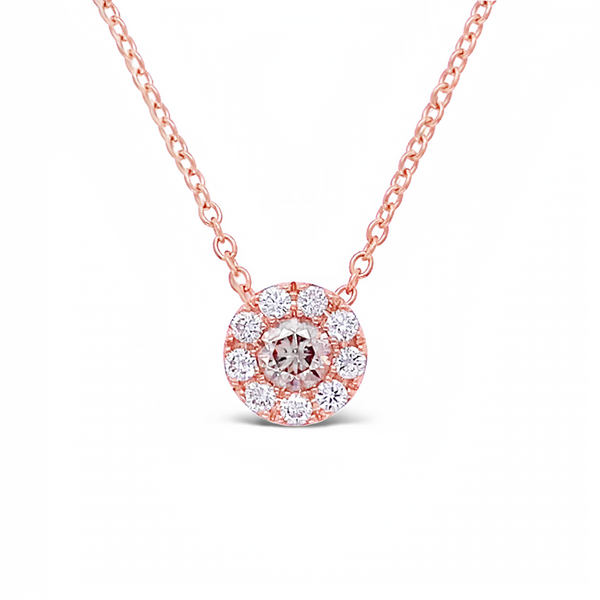 Rose Gold Champagne Diamond Necklace
