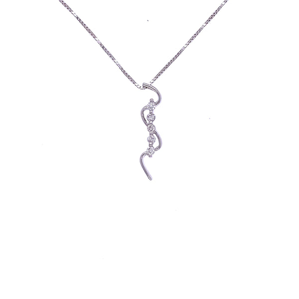 curving diamonds pendant