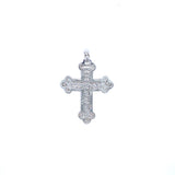 18k white gold cross pendant