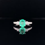 oval emerald diamond ring