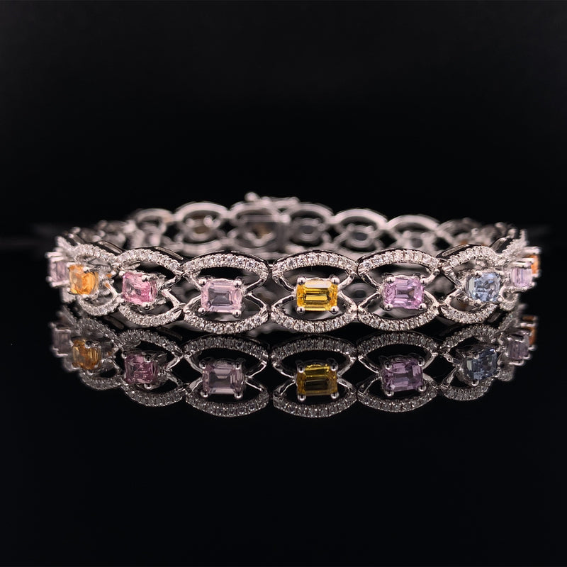 fancy colours diamond bracelet